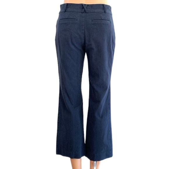 By Anthropologie The Essential Flare Navy Trouser Pants Size: 4 (Small) - Picture 3 of 5